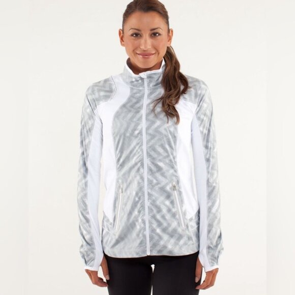 NEW Lululemon Nothin' But Run Jacket blazer full zip lightweight active 10 white - Picture 1 of 8